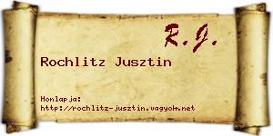 Rochlitz Jusztin névjegykártya